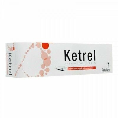 Ketrel Tretinoin 0.05% cream tube.