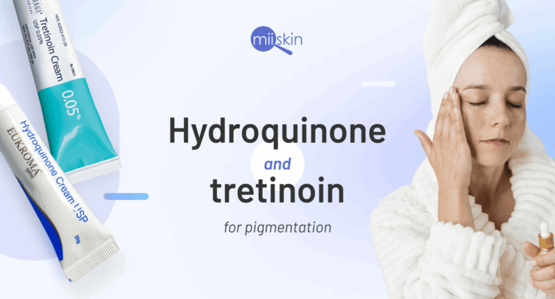 Hydroquinone and tretinoin cream, topical skin treatment.