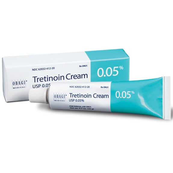 Obagi Tretinoin cream tube.