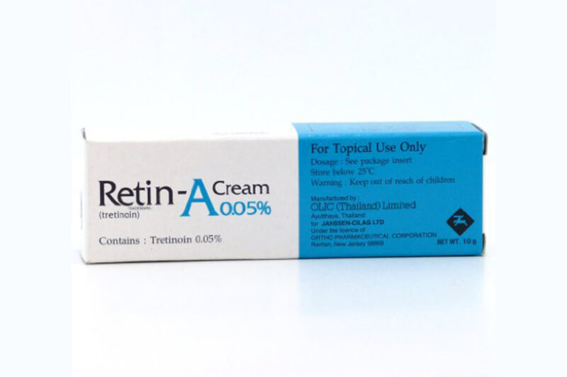 Retinol prescription cream in packaging.