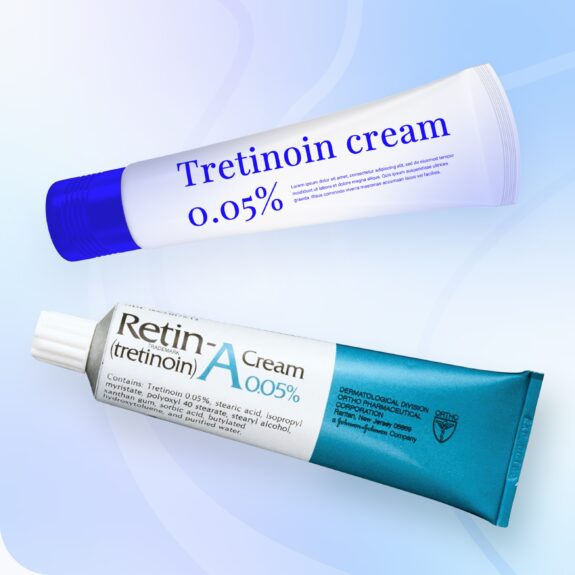 Tretinoin cream tube. Prescription medication.
