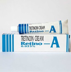 Retino 0.025% cream, skincare product.