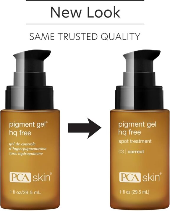 Pigment gel with hydroquinone. Skin lightening cream.