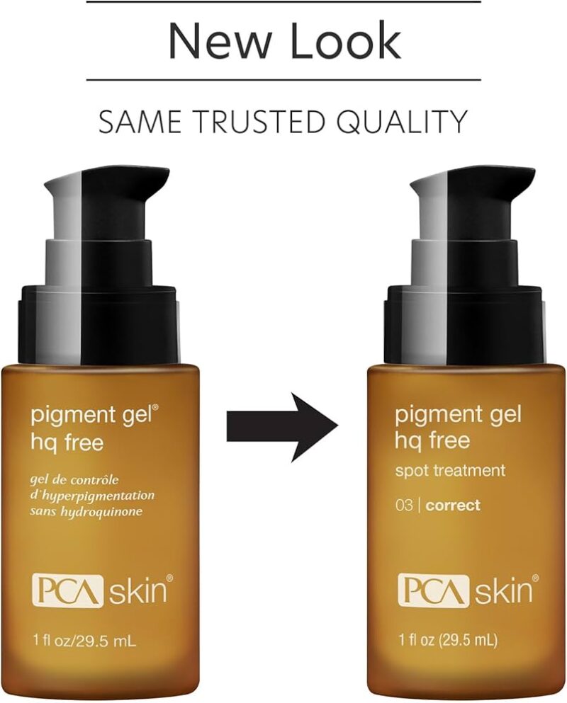 Pigment gel with hydroquinone. Skin lightening cream.