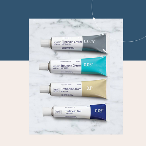 Tretinoin cream tube. Skincare product.