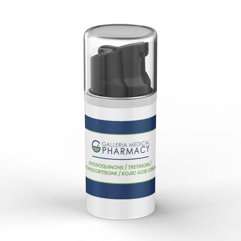 Triple cream: Hydroquinone, tretinoin, & corticosteroid combination.