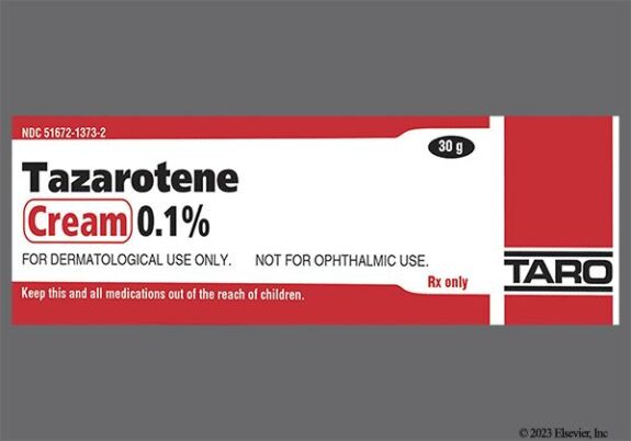 Tazarotene 1% Cream tube.