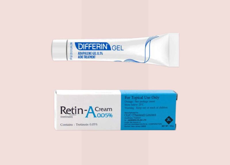 Retinoid cream, anti-aging treatment.