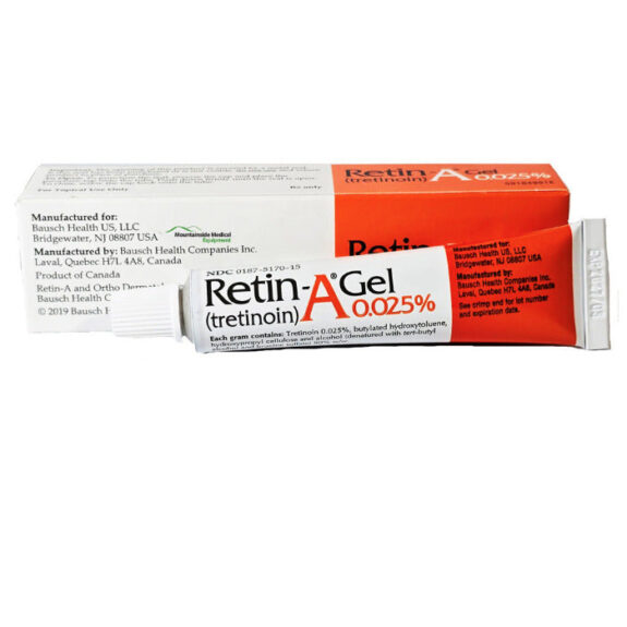 Tretinoin Gel 0.025% tube.