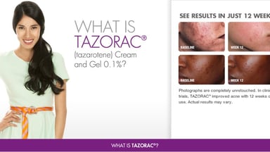 Allergan Tazorac acne treatment cream tube