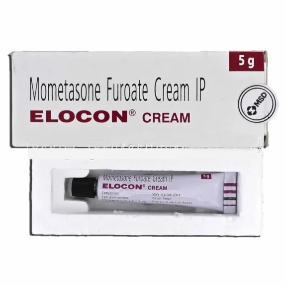 Elocon (Mometasone Furoate) cream tube.