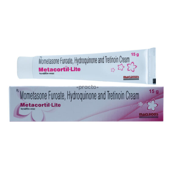Metacortil Lite cream: mometasone furoate, hydroquinone, tretinoin.