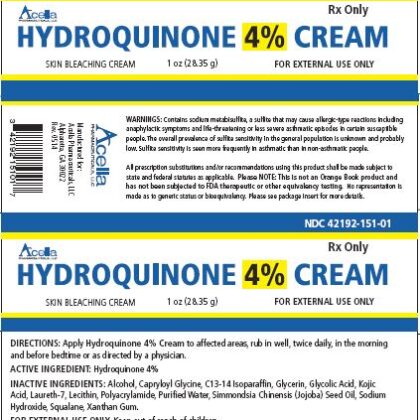 Acella Hydroquinone 4% skin lightening cream.