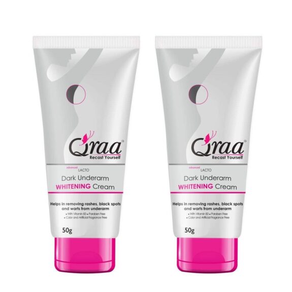Qraa Cream jar, skincare product.
