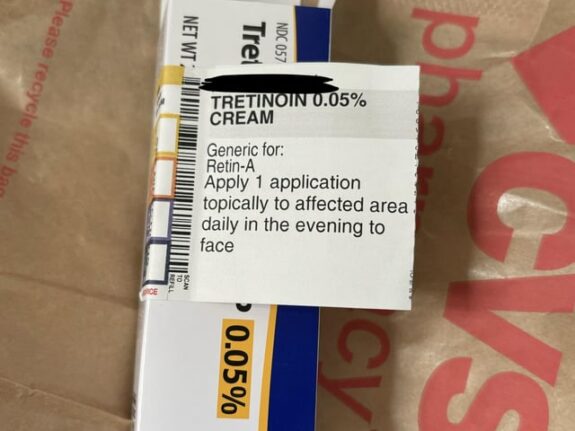 Tretinoin cream for post-Accutane skin.