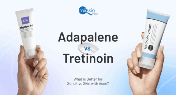 Tretinoin Cream and Adapalene Gel tubes