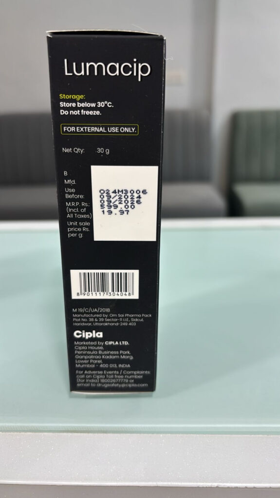 Lumacip Cream, jar shown.