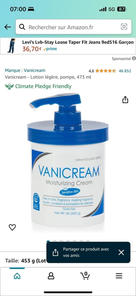 Vanicream and tretinoin cream combination.