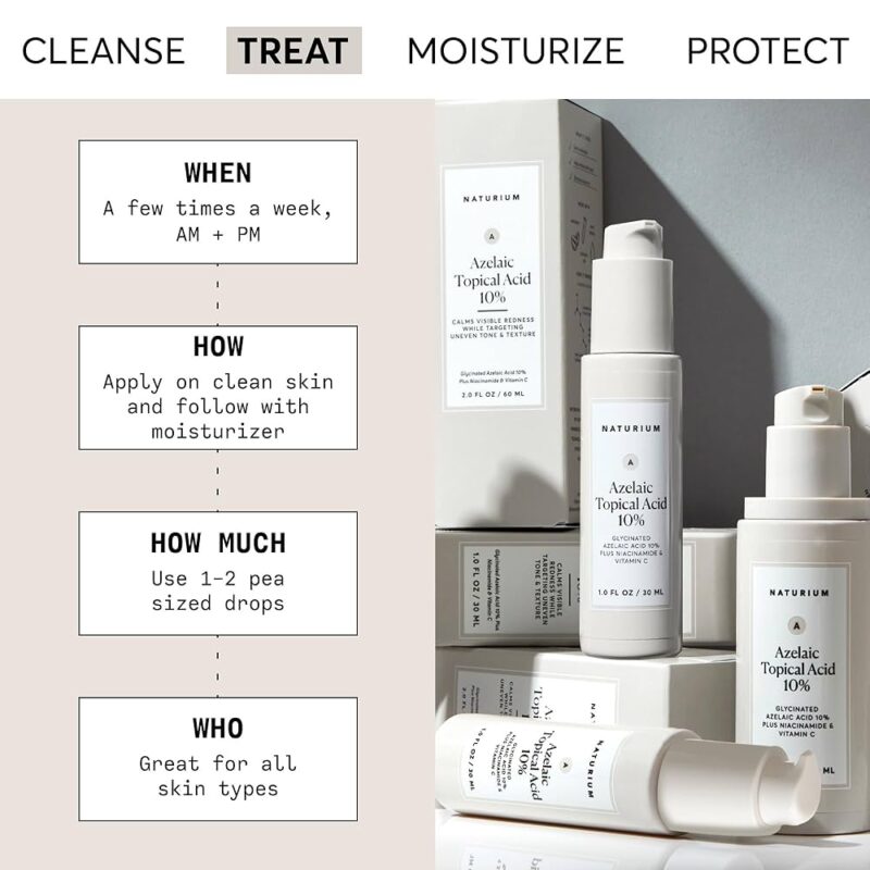 Vitamin C, Niacinamide, & Azelaic Acid serum bottle