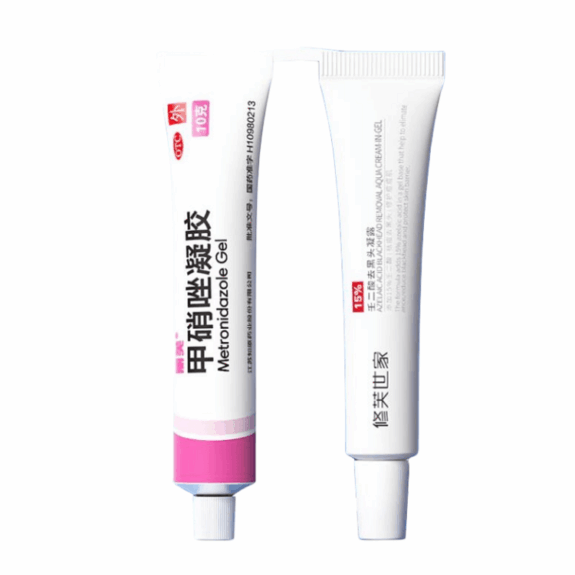 Azelaic acid & metronidazole topical treatment.