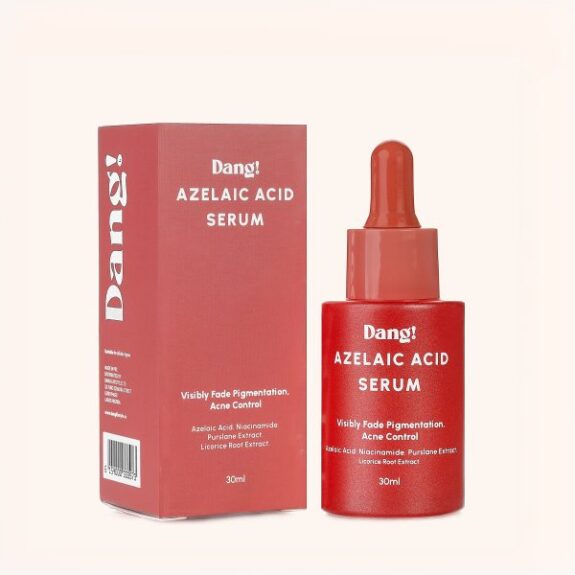 Azelaic acid & niacinamide serum bottle.
