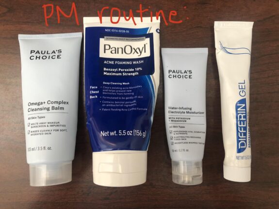Azelaic acid and benzoyl peroxide skincare product.